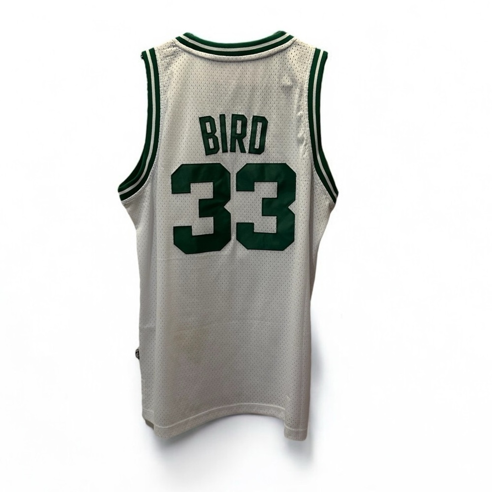 Hardwood Classics Larry Bird #33 Celtics Jersey White
